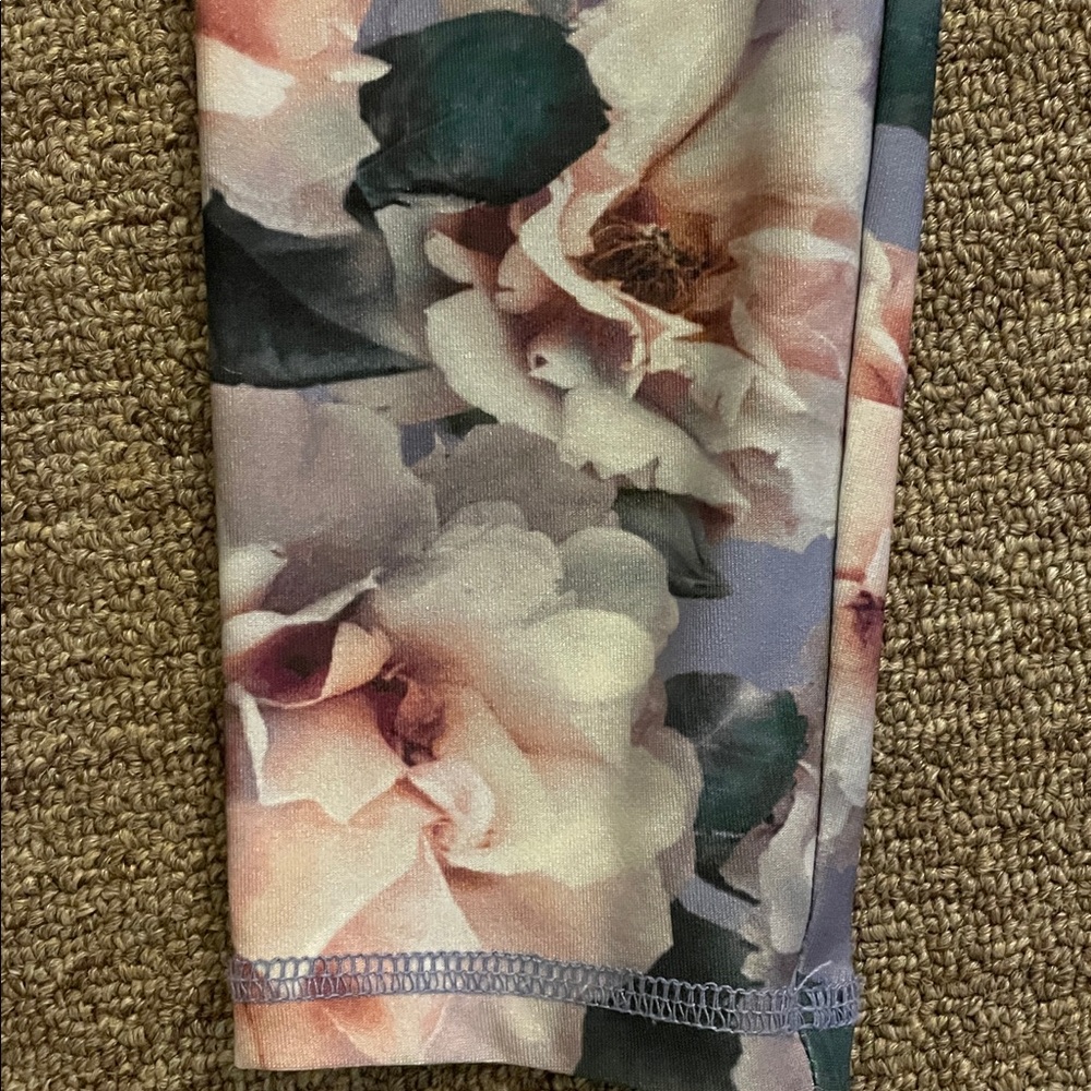 Floral Print Leggings yoga pants XS - Picture 2 of 7
